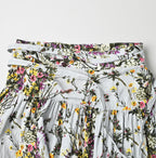 Indian Khadi Bouquet Stripe Print GuruGuru Skirt Detail