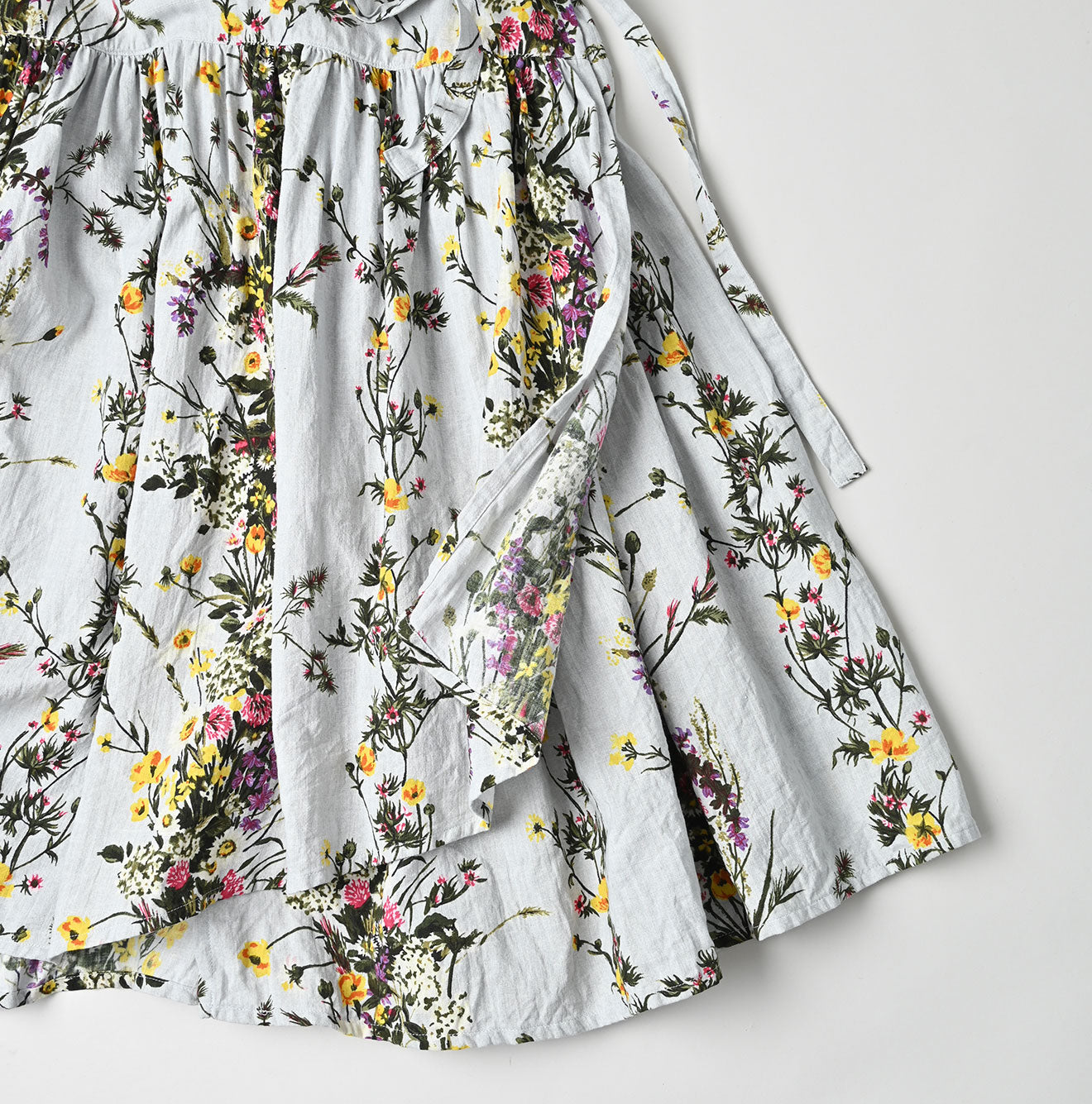 Indian Khadi Bouquet Stripe Print GuruGuru Skirt Detail