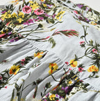 Indian Khadi Bouquet Stripe Print GuruGuru Skirt Detail