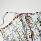 Indian Khadi Bouquet Stripe Print GuruGuru Skirt Detail