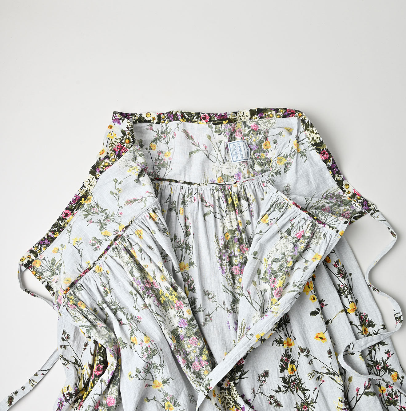 Indian Khadi Bouquet Stripe Print GuruGuru Skirt Detail