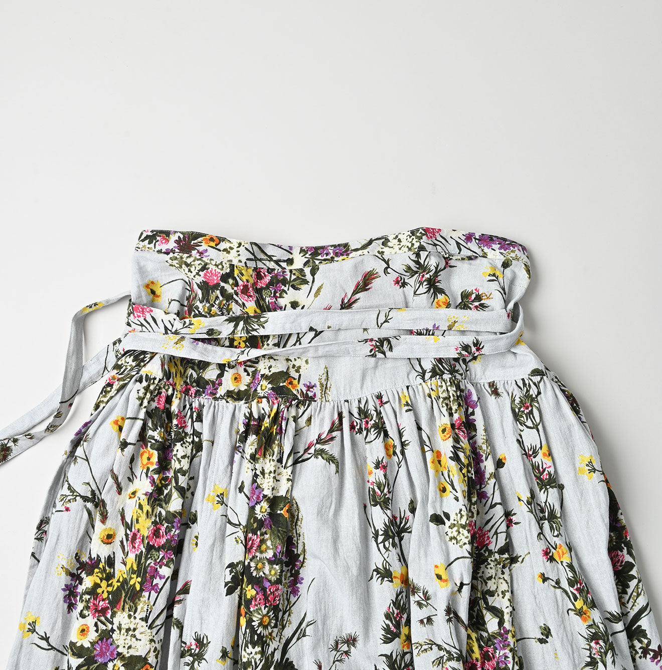 Indian Khadi Bouquet Stripe Print GuruGuru Skirt Detail