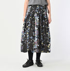 Indian Khadi Bouquet Stripe Print GuruGuru Skirt Female Model