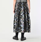 Indian Khadi Bouquet Stripe Print GuruGuru Skirt Female Model
