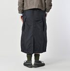 Nylon Quilting Cargo Skirt Female Model