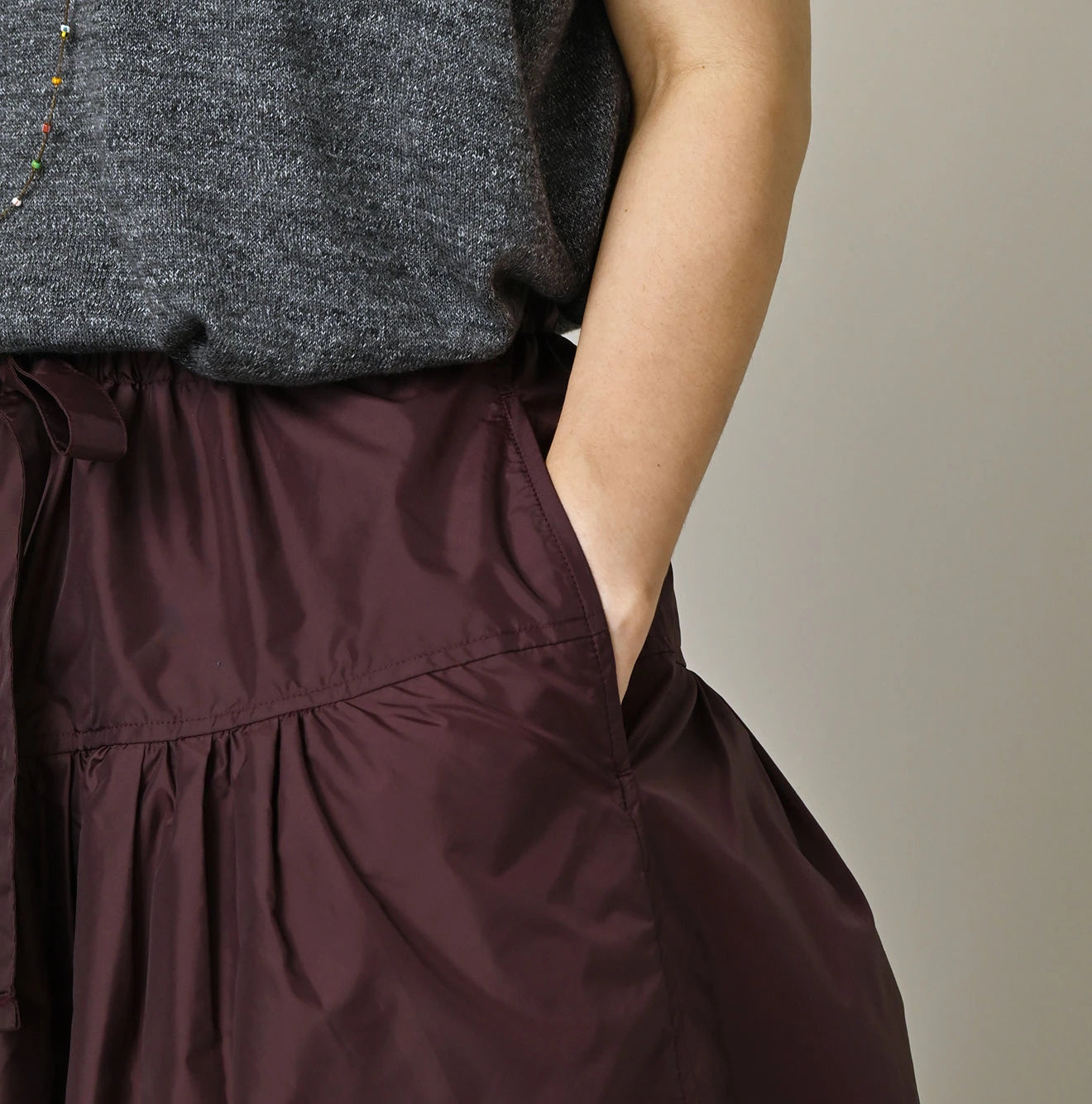 Nylon Easy Gather Skirt