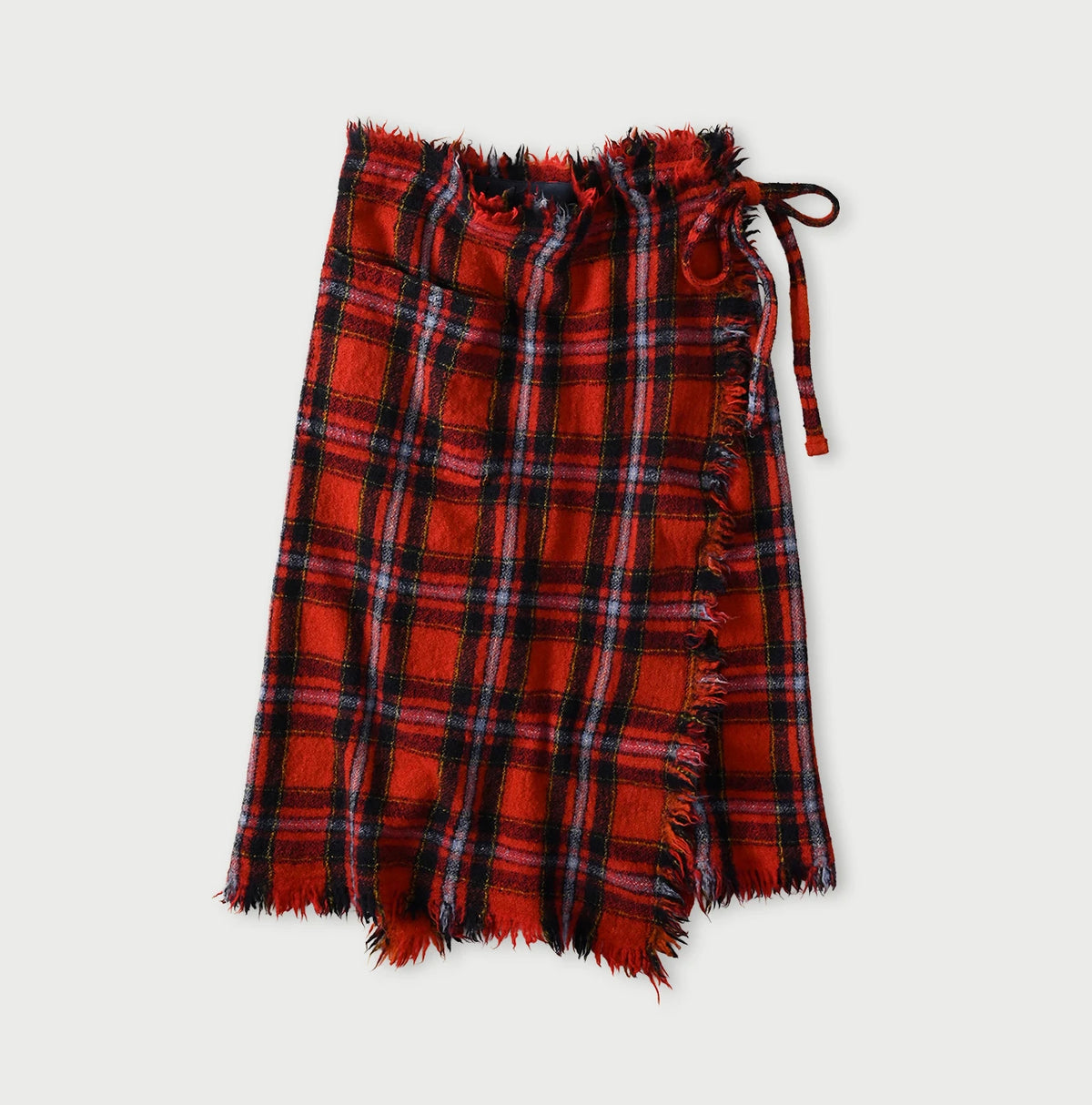 Indian Merino Boiled Wool Fringe Wrap Skirt