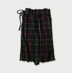 Indian Merino Boiled Wool Fringe Wrap Skirt