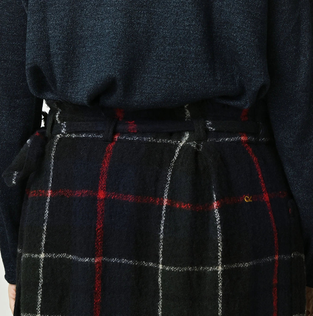 Indian Merino Boiled Wool Fringe Wrap Skirt
