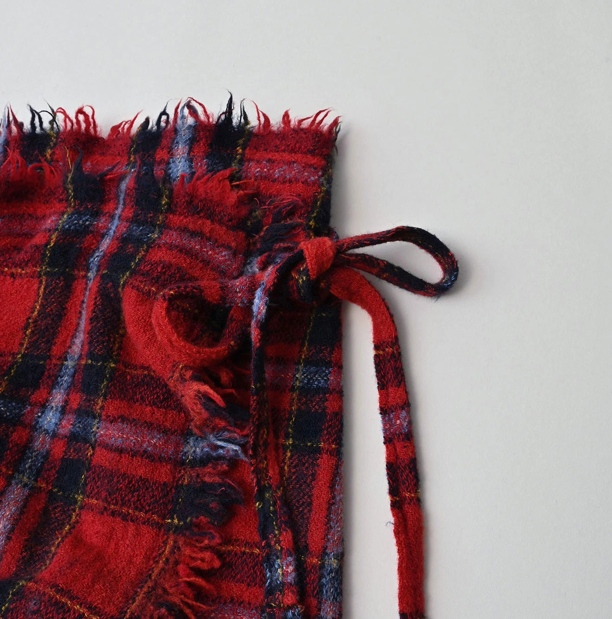 Indian Merino Boiled Wool Fringe Wrap Skirt