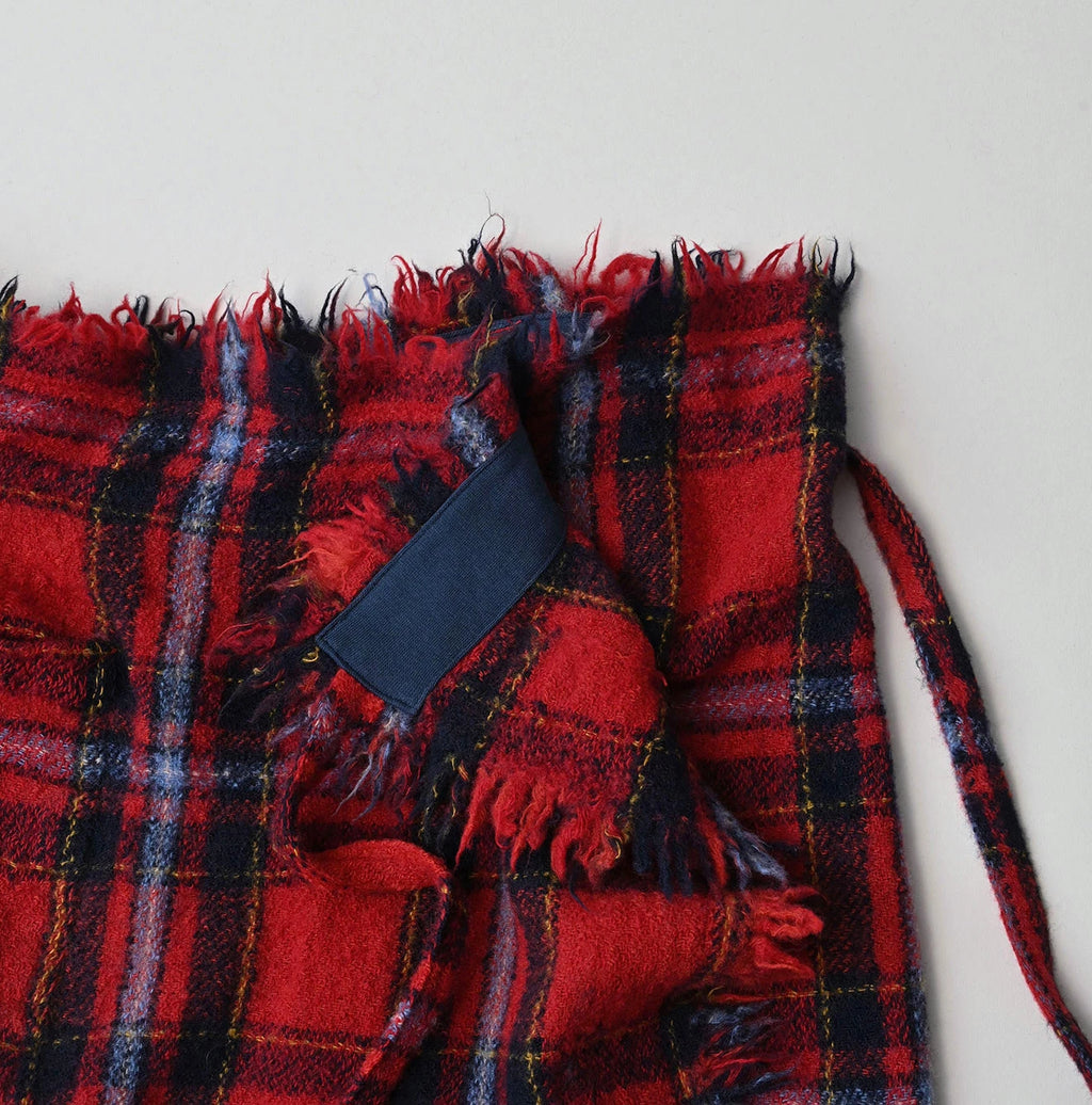 Indian Merino Boiled Wool Fringe Wrap Skirt