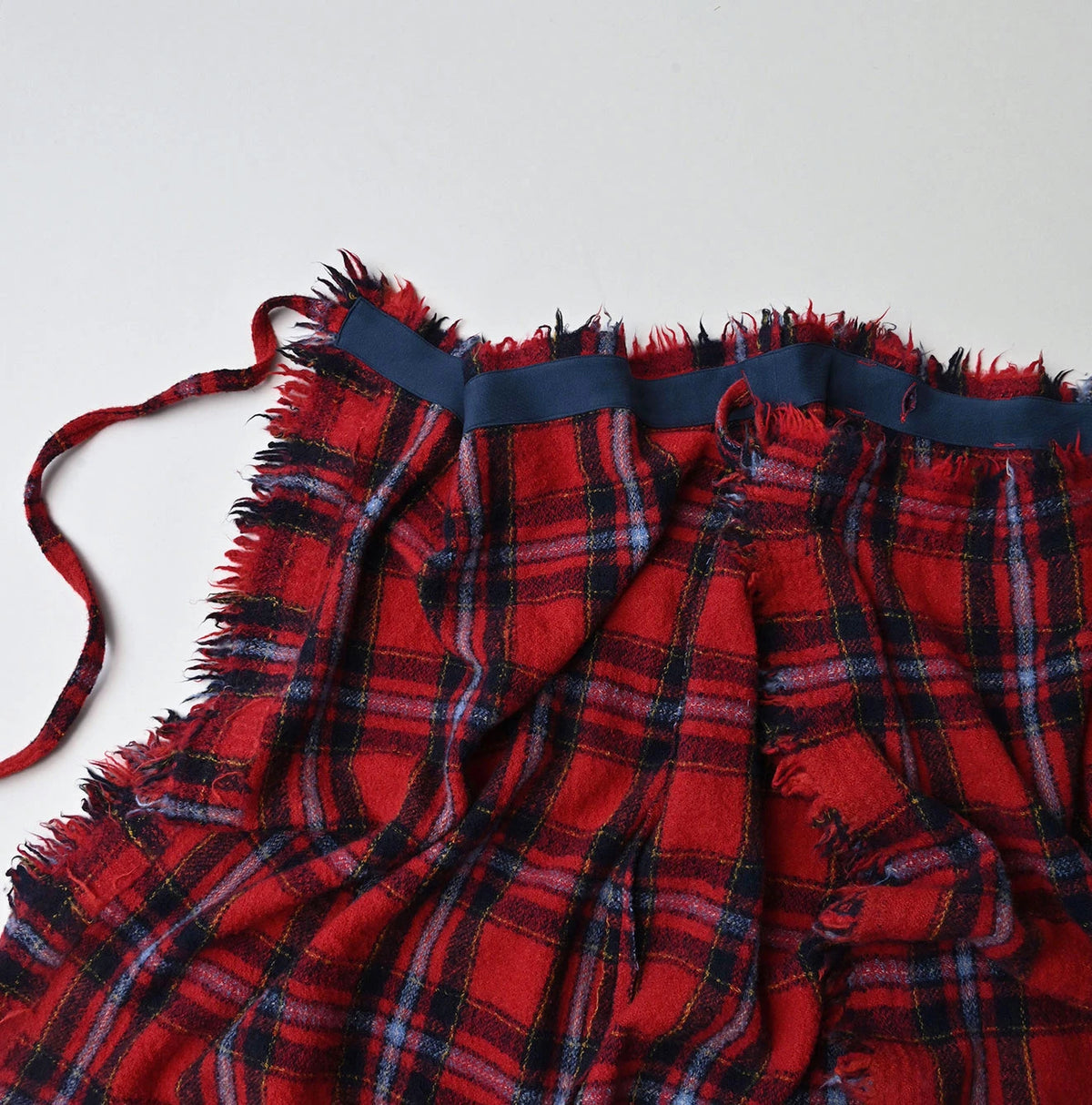 Indian Merino Boiled Wool Fringe Wrap Skirt