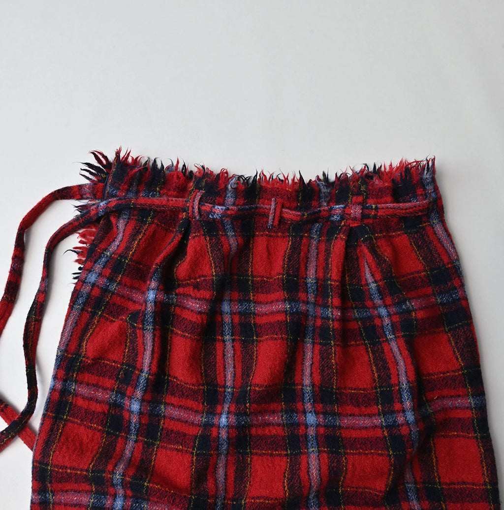 Indian Merino Boiled Wool Fringe Wrap Skirt