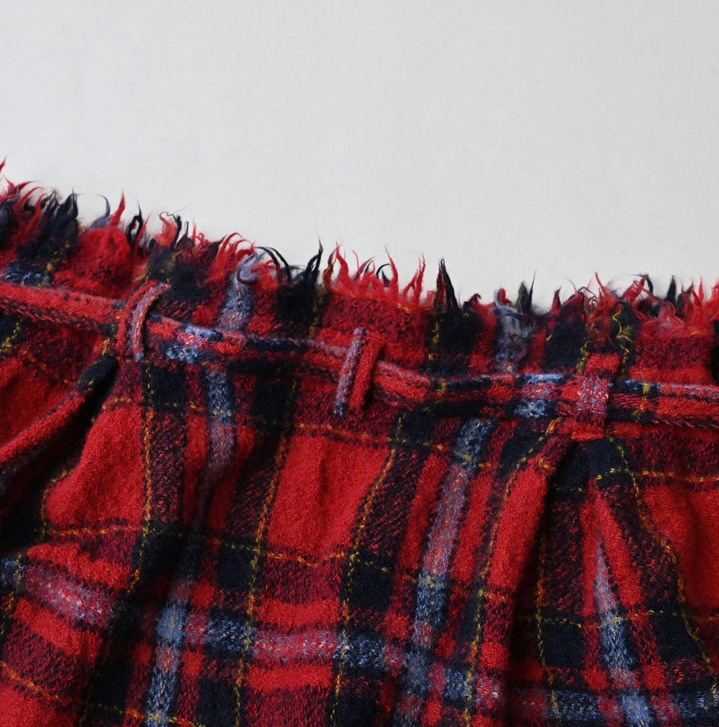 Indian Merino Boiled Wool Fringe Wrap Skirt