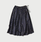 Square Komon Print Easy Gather Skirt