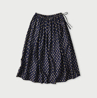Square Komon Print Easy Gather Skirt