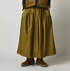 Square Komon Print Easy Gather Skirt