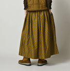 Square Komon Print Easy Gather Skirt
