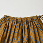 Square Komon Print Easy Gather Skirt