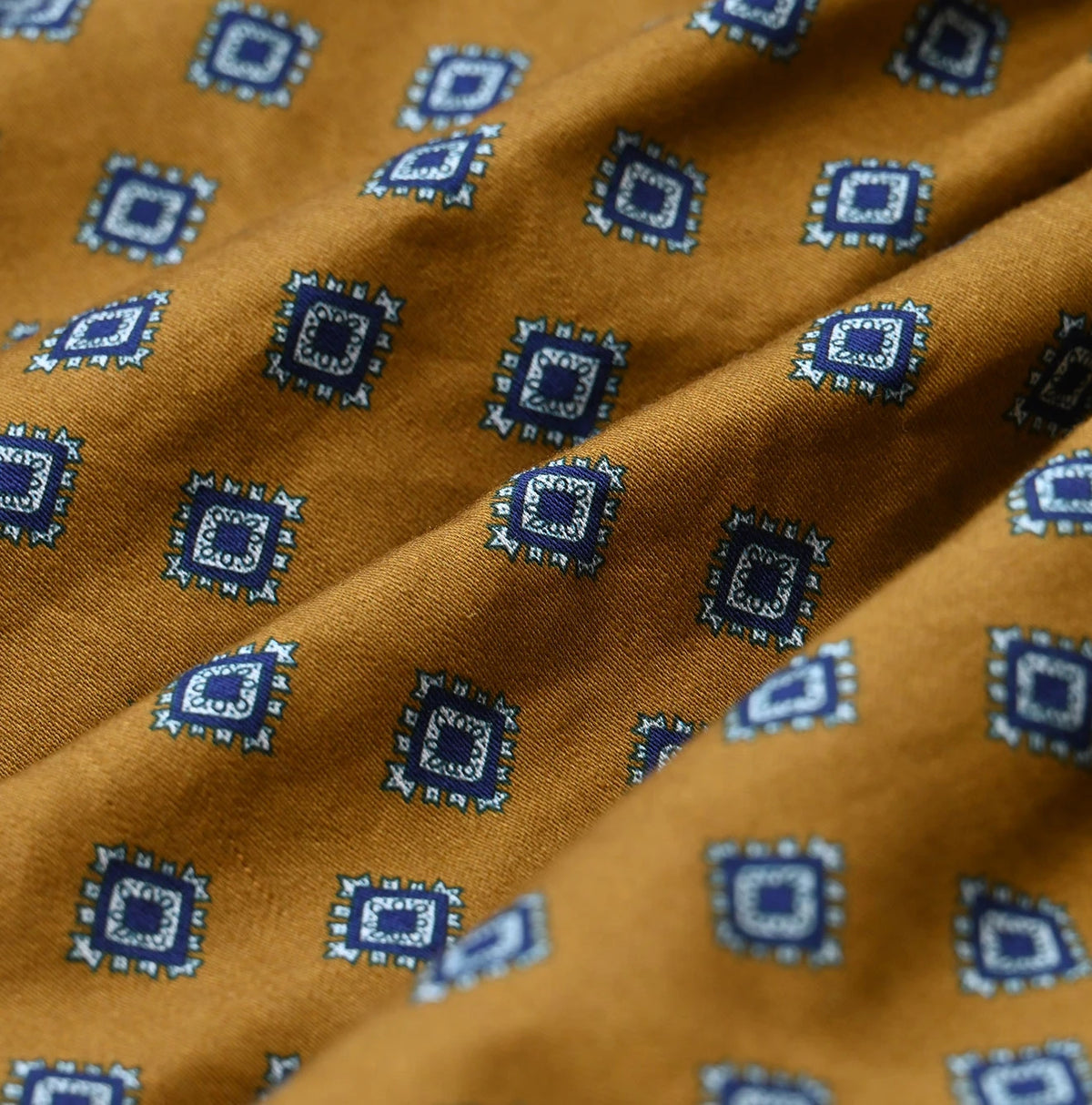 Square Komon Print Easy Gather Skirt