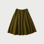 Jersey Melton Flare Skirt