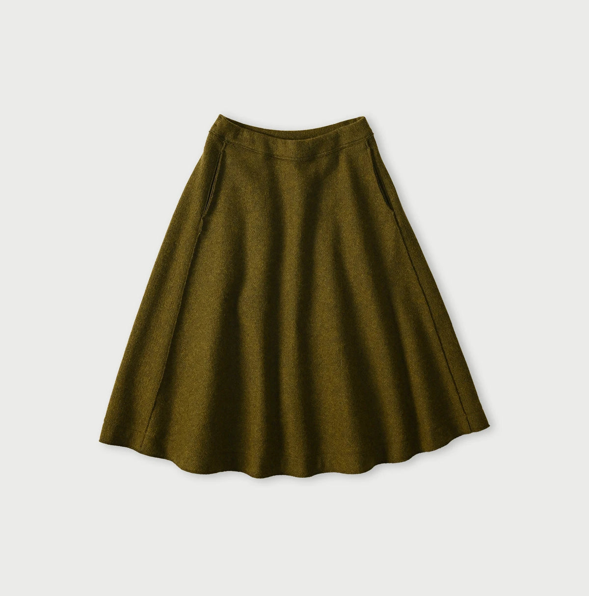 Jersey Melton Flare Skirt