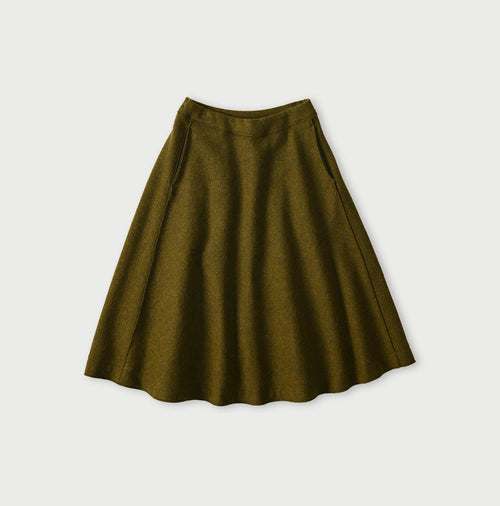 Jersey Melton Flare Skirt