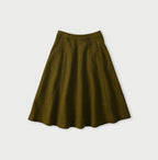 Jersey Melton Flare Skirt