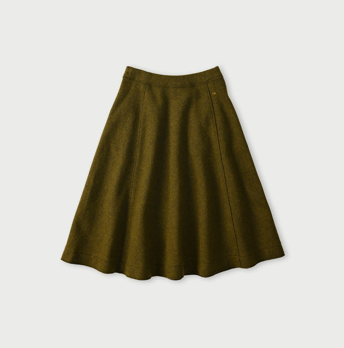 Jersey Melton Flare Skirt