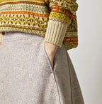 Jersey Melton Flare Skirt