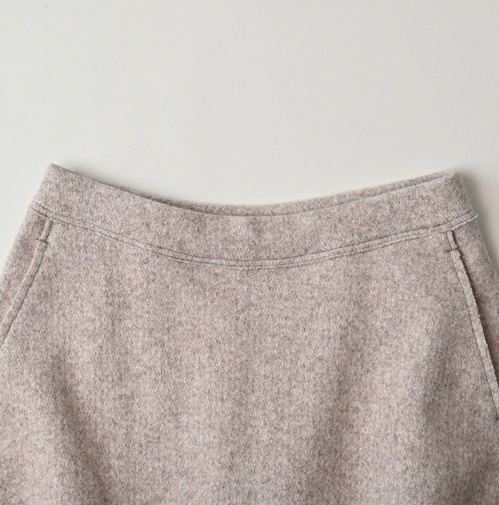 Jersey Melton Flare Skirt