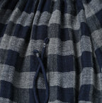 Indigo FuwaFuwa Double Woven Shirring Dress Detail