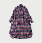 Indian Flannel Big Shirt Dress