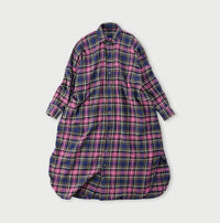 Indian Flannel Big Shirt Dress