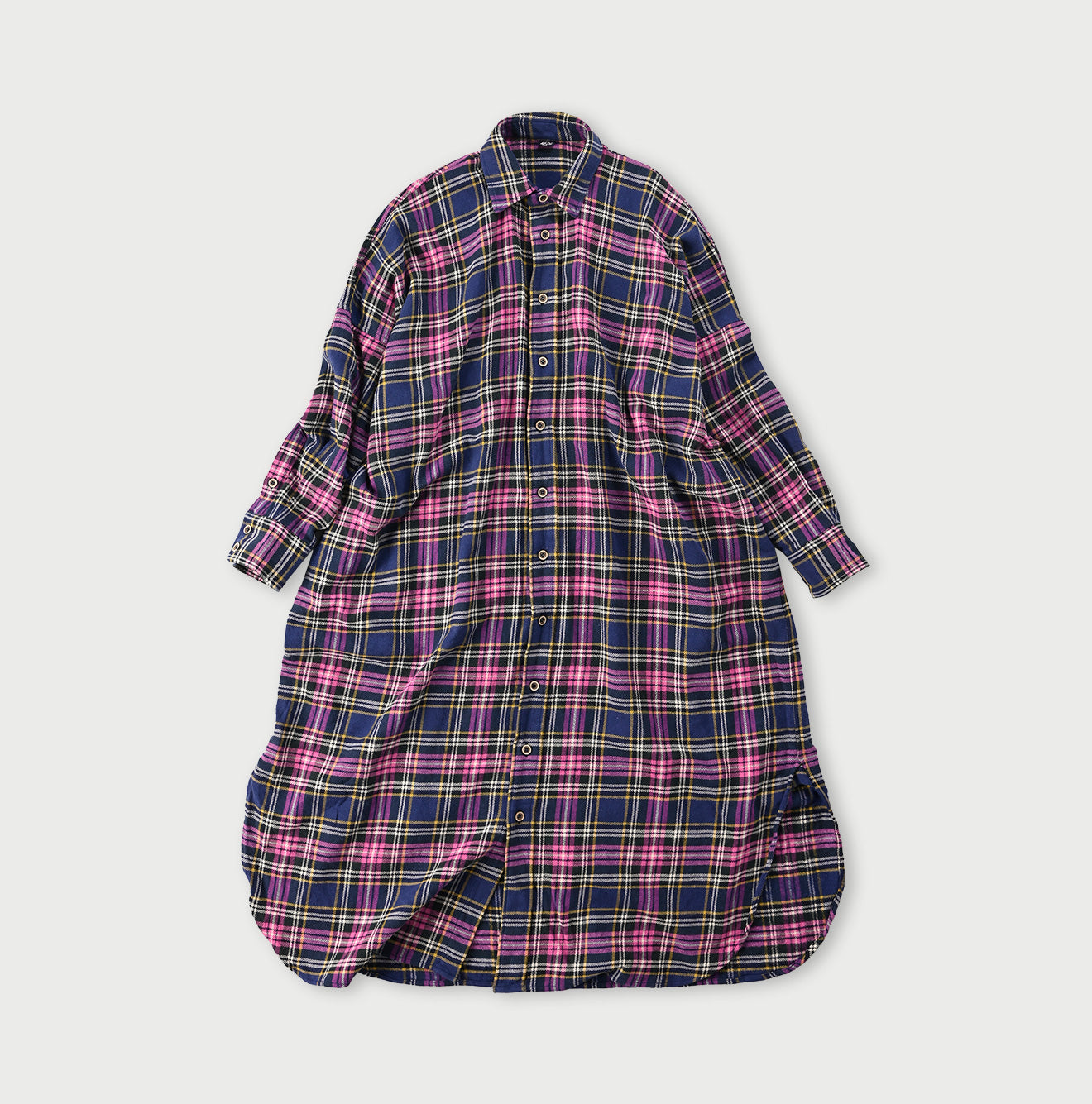 Indian Flannel Big Shirt Dress