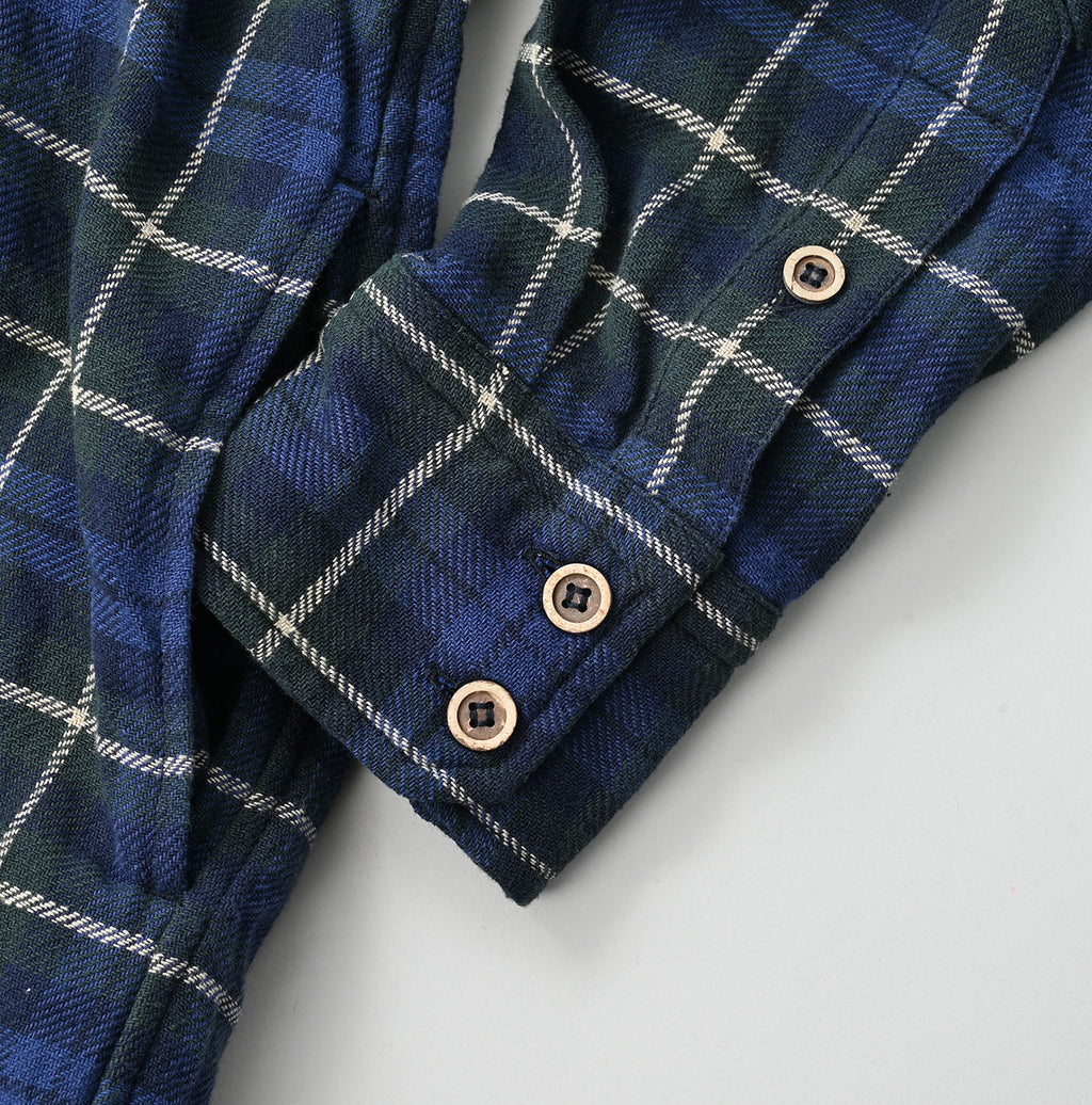 Indian Flannel Big Shirt Dress Detail