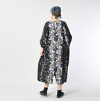 Indian Khadi Bouquet Stripe Print Puff Bridge Dress Female Model