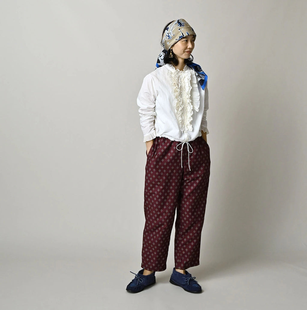 Square Komon Print Easy Pants