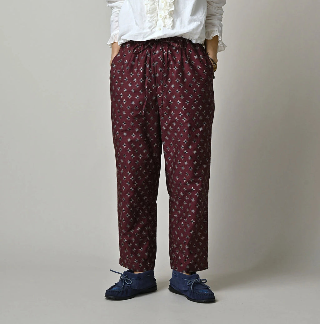 Square Komon Print Easy Pants