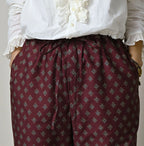 Square Komon Print Easy Pants