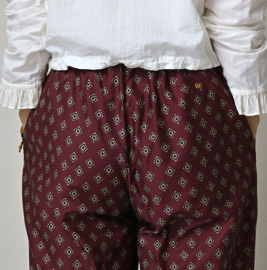 Square Komon Print Easy Pants