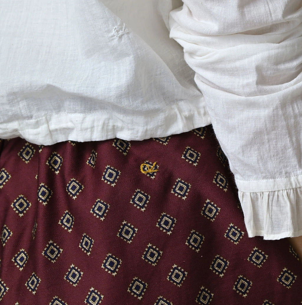 Square Komon Print Easy Pants