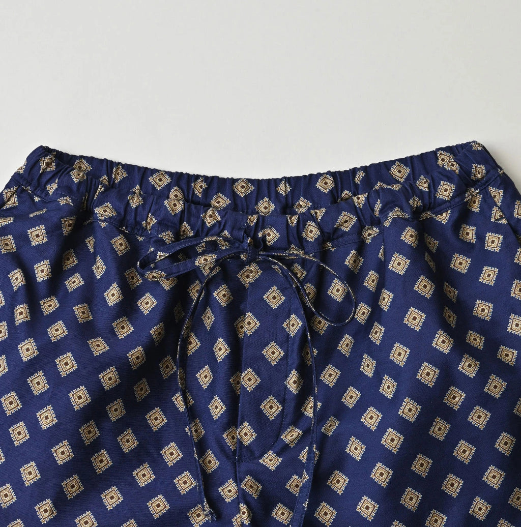 Square Komon Print Easy Pants