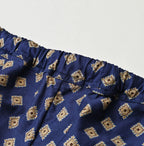 Square Komon Print Easy Pants