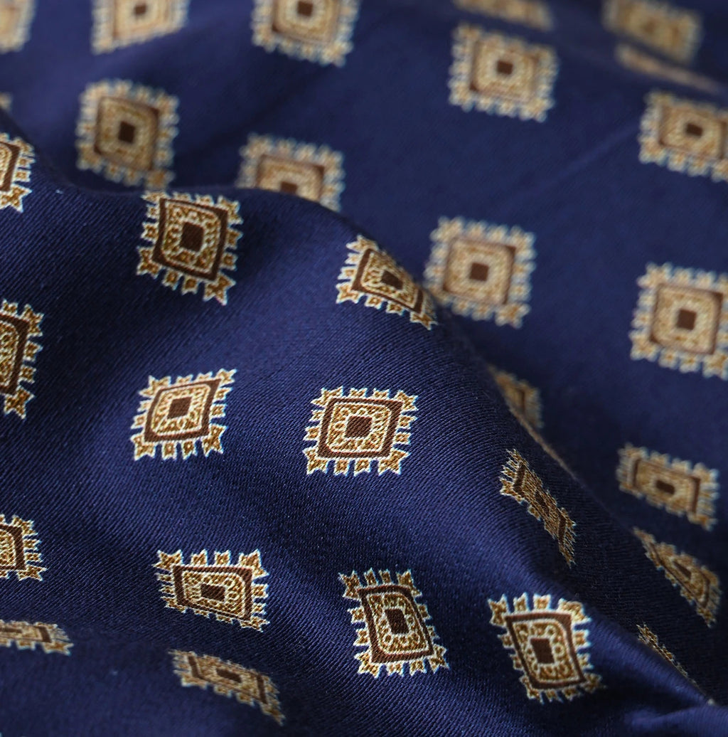 Square Komon Print Easy Pants