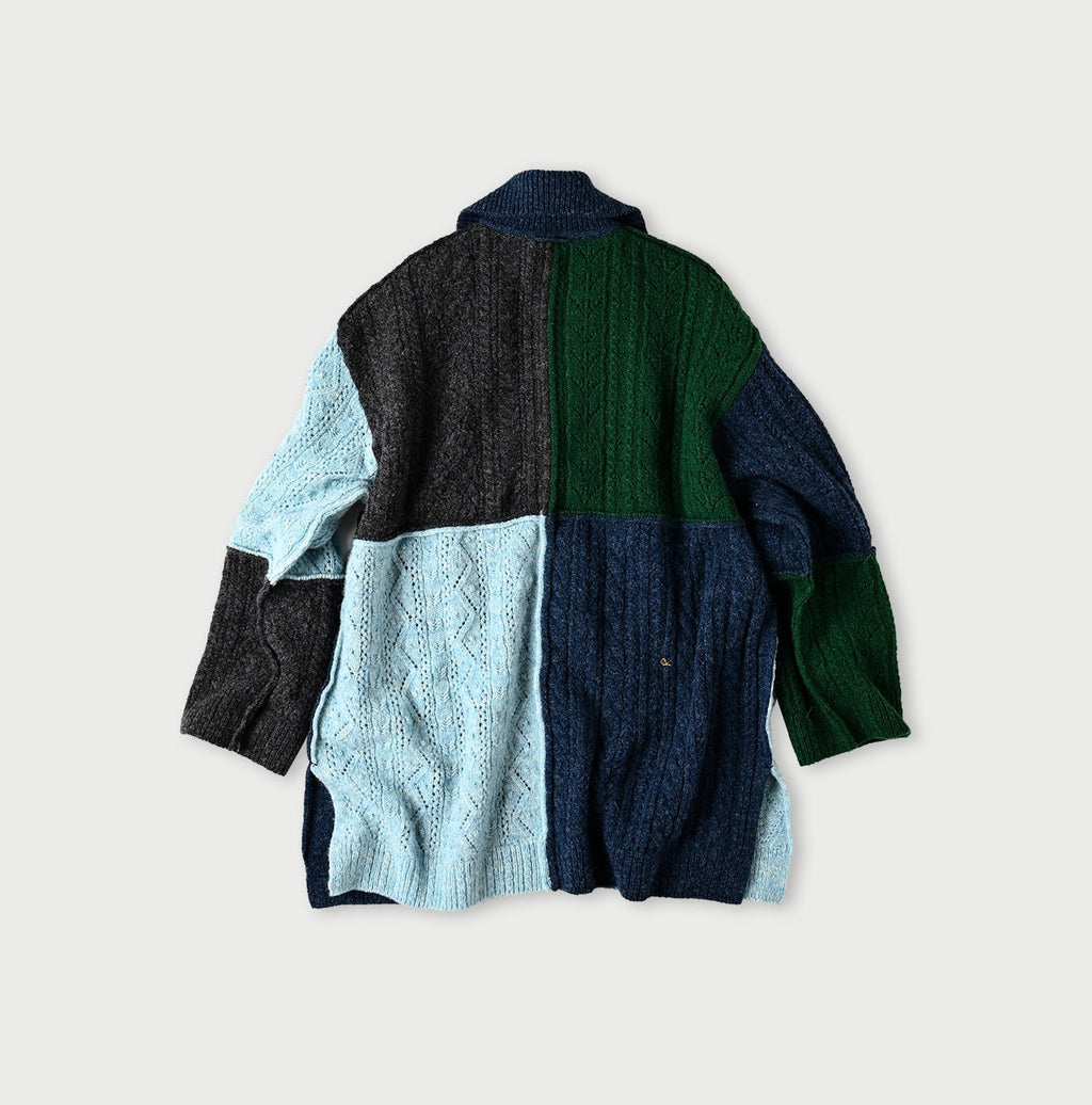 Shetland Knitting Pattern Patchwork Tunic Back
