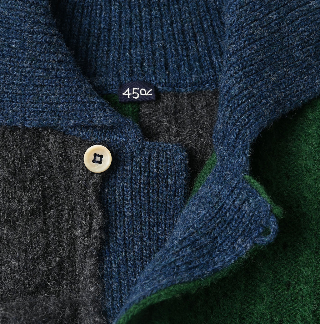 Shetland Knitting Pattern Patchwork Tunic Detail