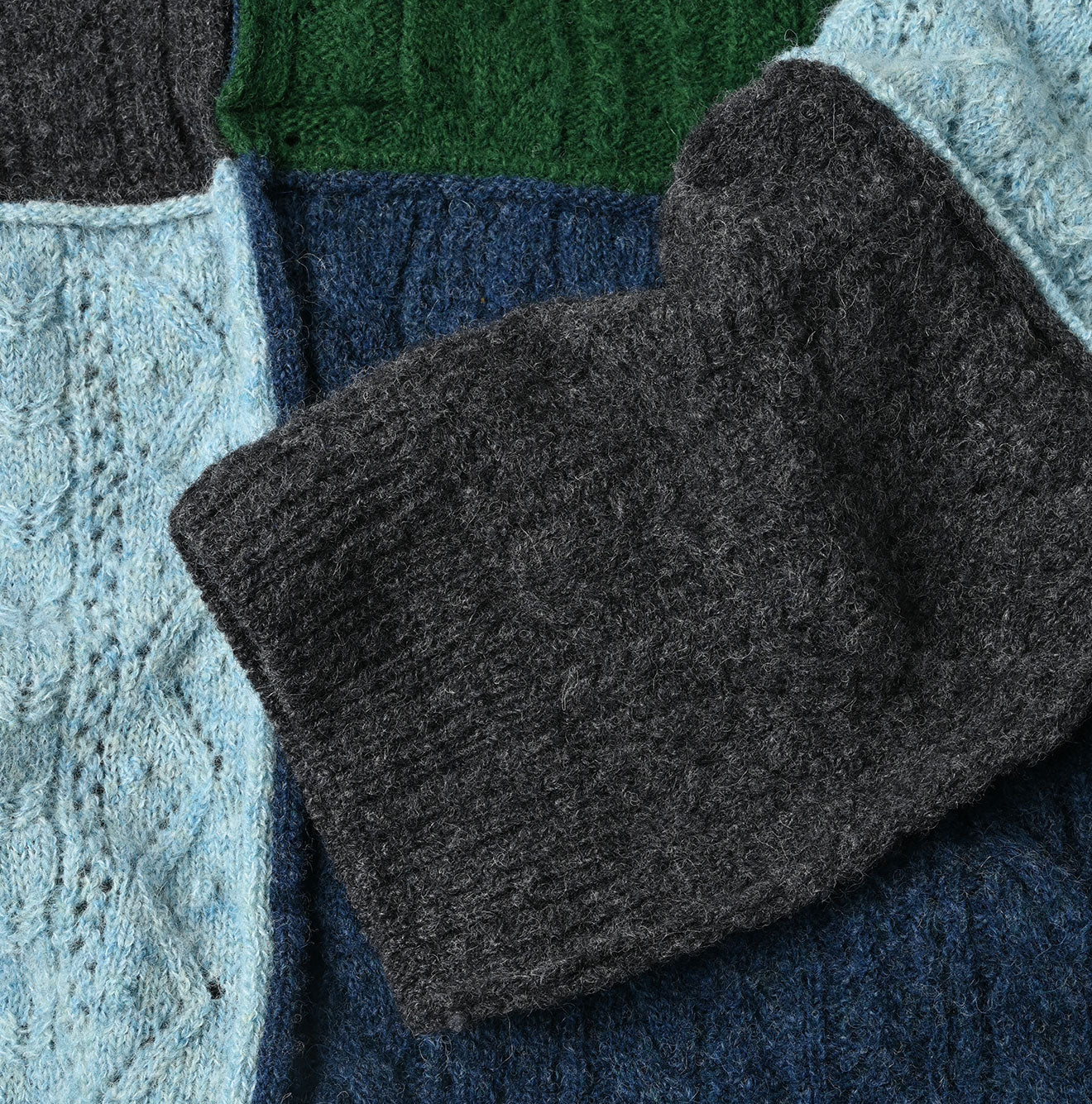 Shetland Knitting Pattern Patchwork Tunic Detail