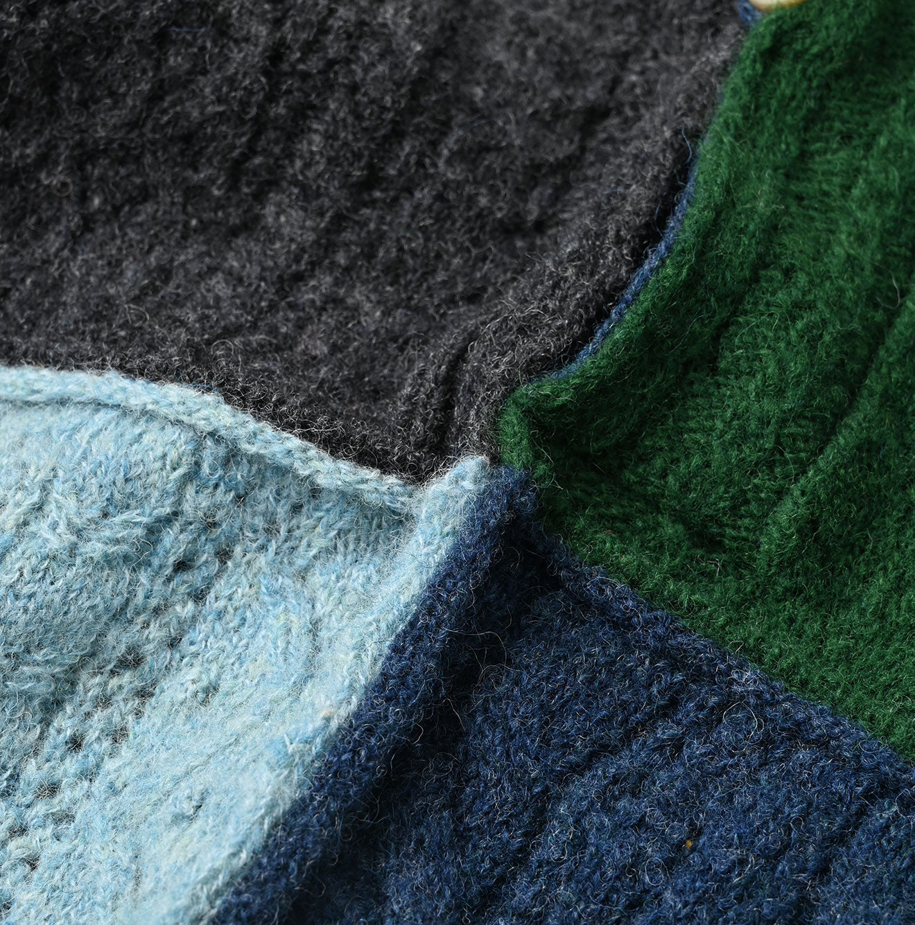 Shetland Knitting Pattern Patchwork Tunic Detail