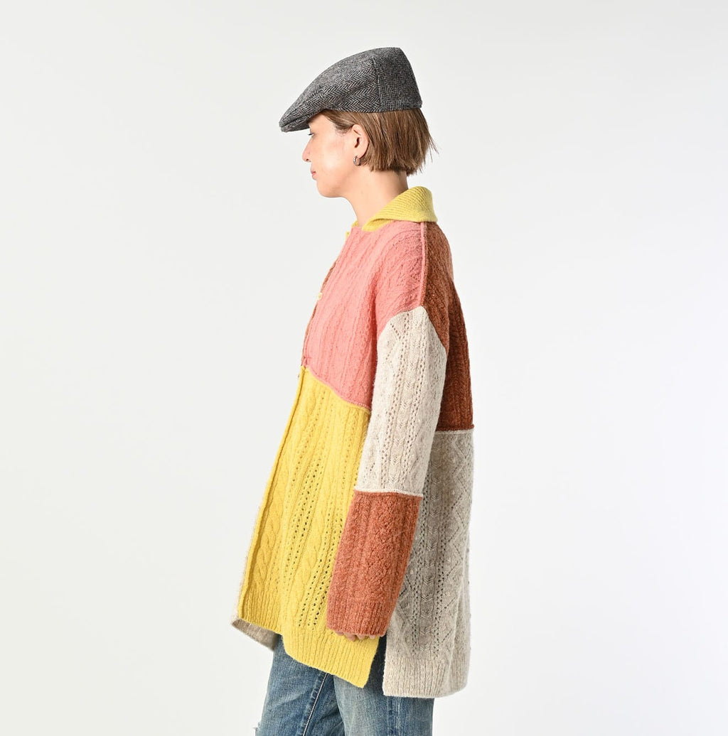 Shetland Knitting Pattern Patchwork Tunic Famele Model